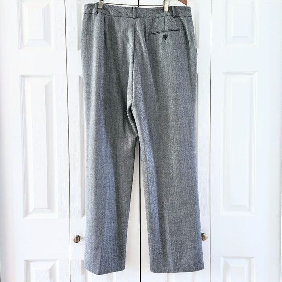 Chaps Tweed Herringbone Wool Lined Women's Pants Trousers, US Size 14 - Picture 5 of 5